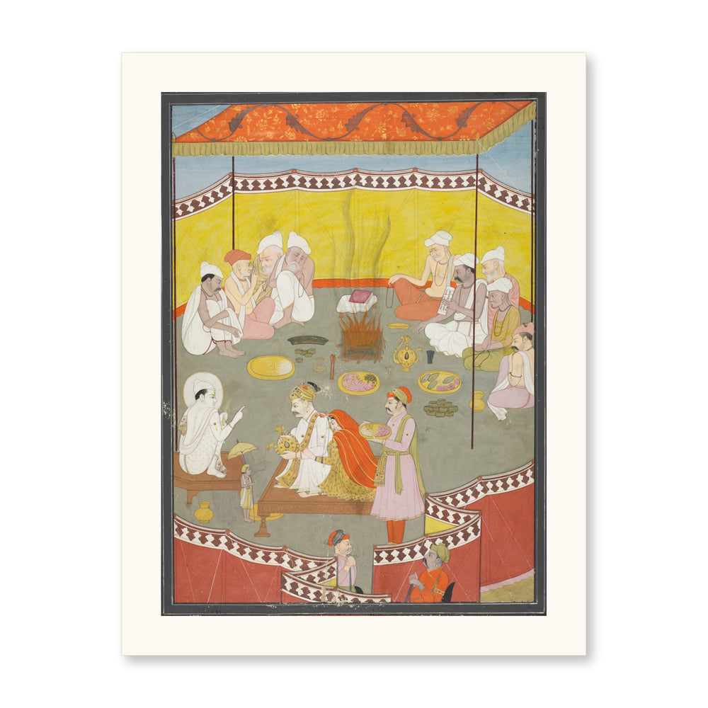 King Bali gives a gift of land to Vamana — view 7