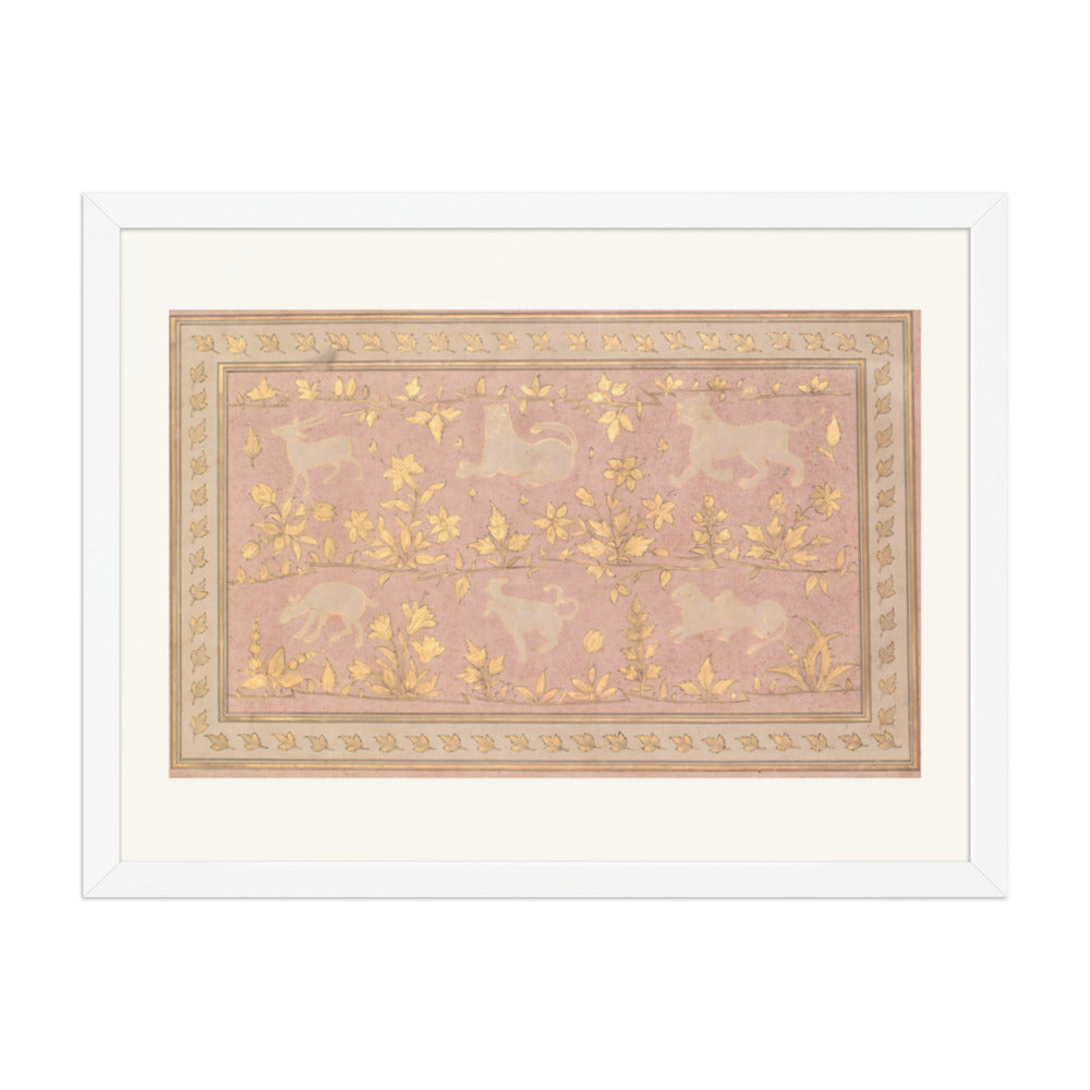 Stenciled Scenes of Lion and Gazelle — view 3