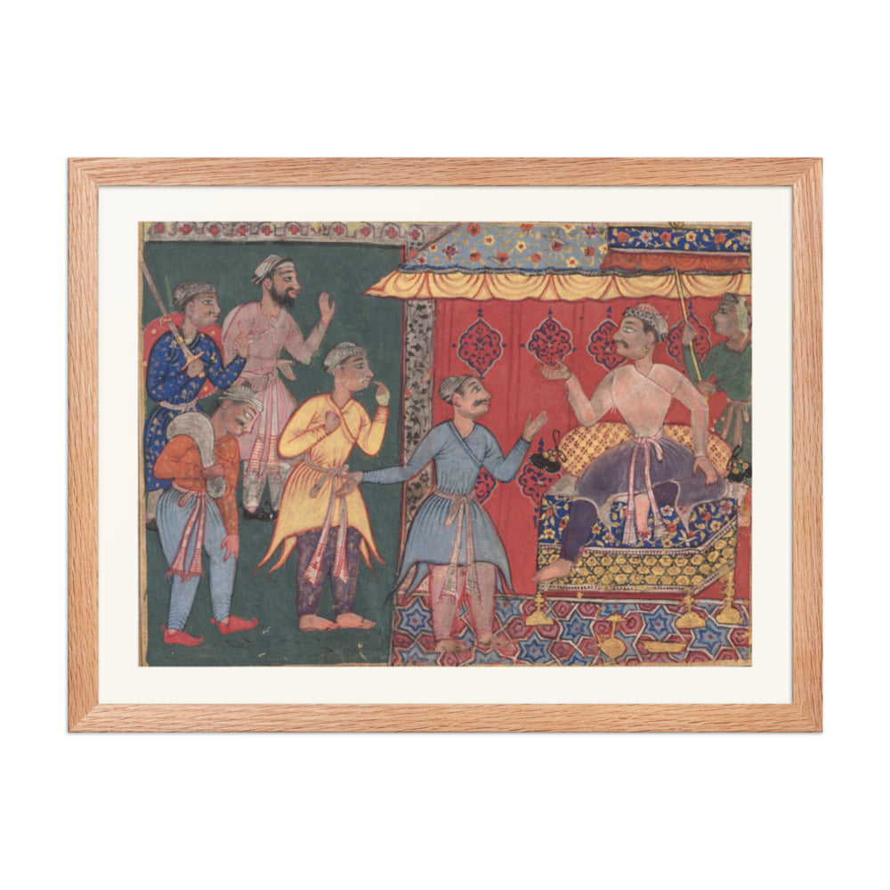 King Bhojaraja tries in vain to ascertain the whereabouts of the pearl — view 5
