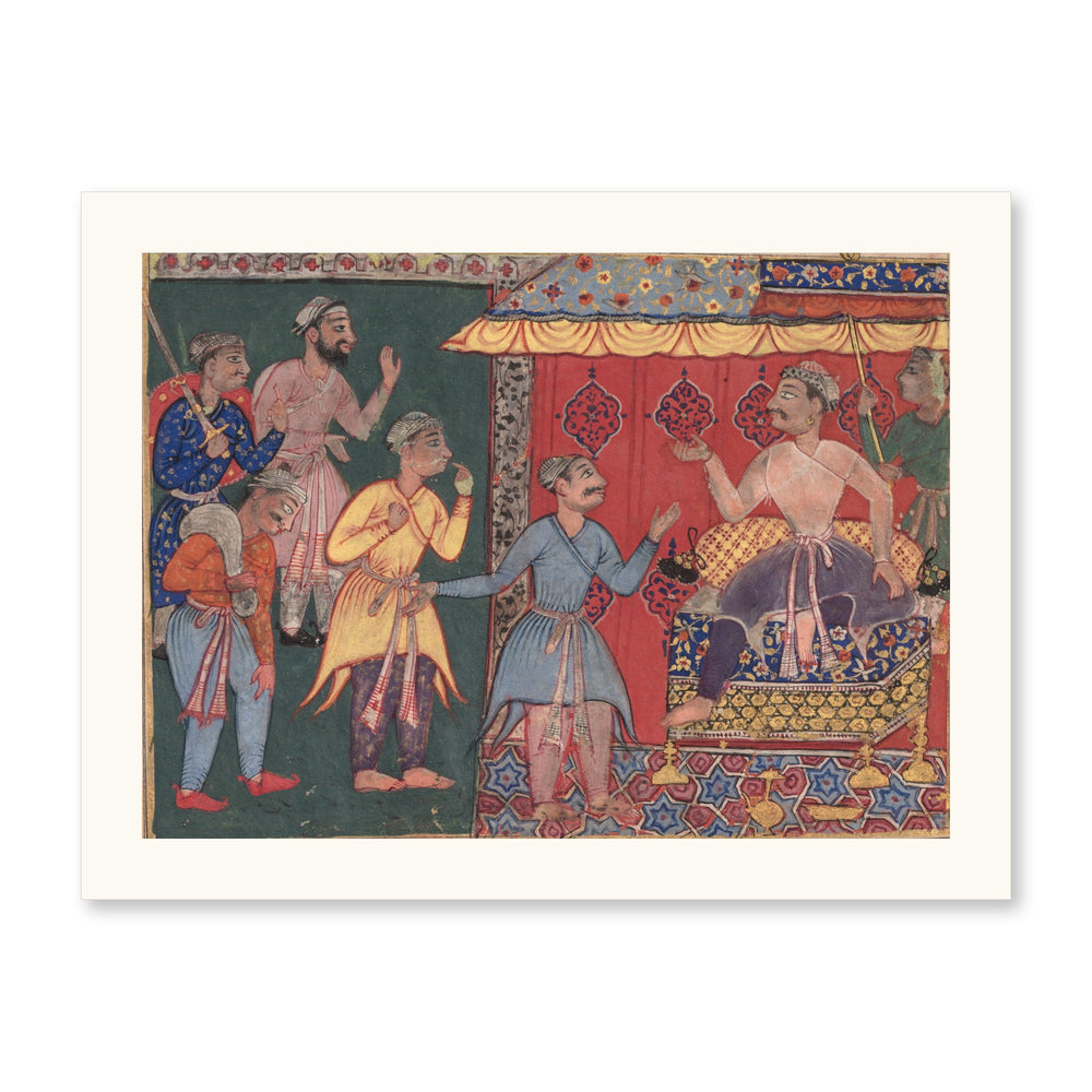 King Bhojaraja tries in vain to ascertain the whereabouts of the pearl — view 7