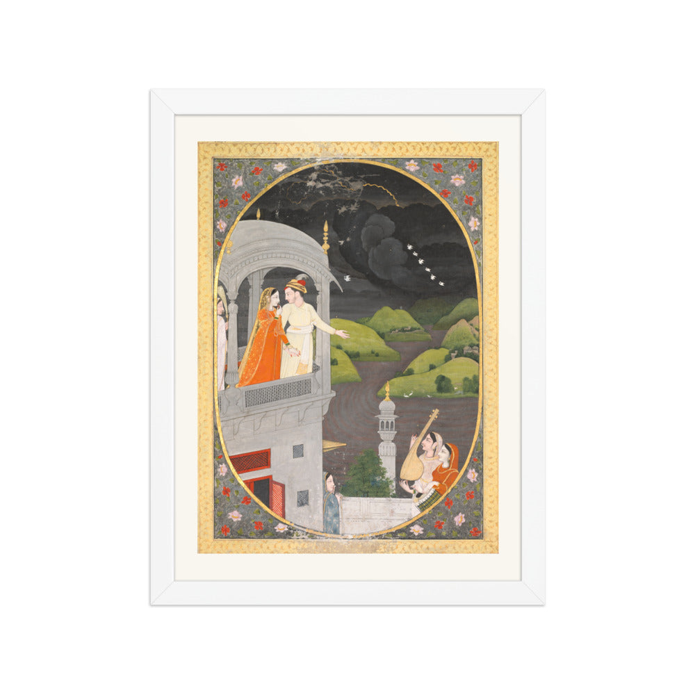 Royal lovers watching rain clouds: The month of Bhadon, from a Barahma — view 3