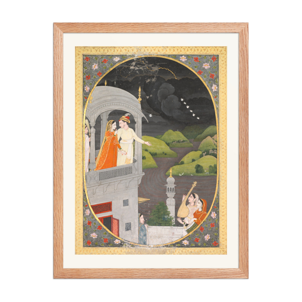 Royal lovers watching rain clouds: The month of Bhadon, from a Barahma — view 5