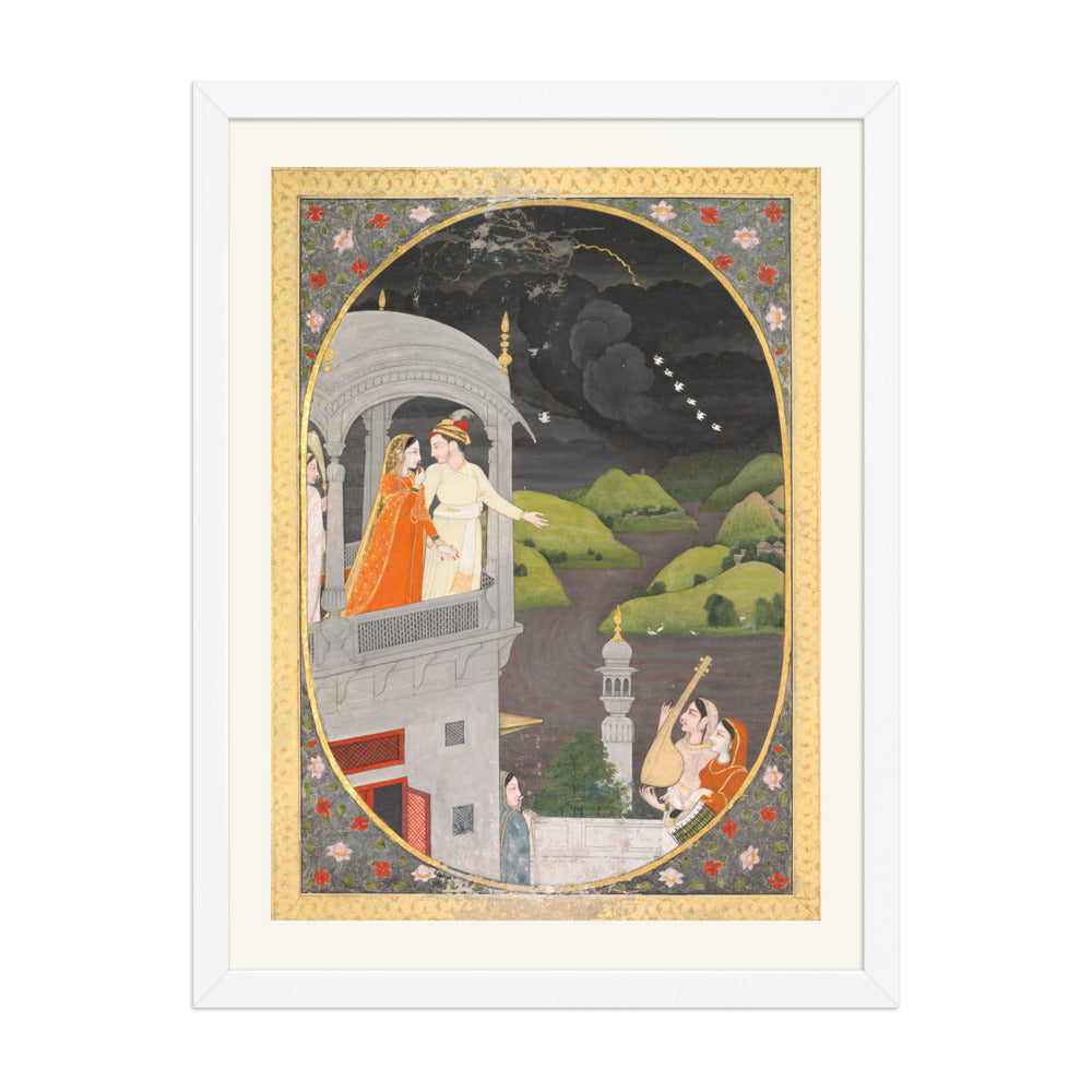 Royal lovers watching rain clouds: The month of Bhadon, from a Barahma — view 6