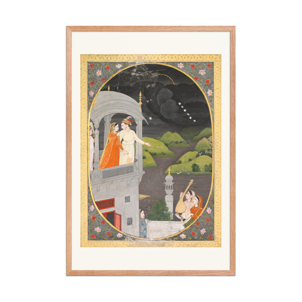 Royal lovers watching rain clouds: The month of Bhadon, from a Barahma — view 8