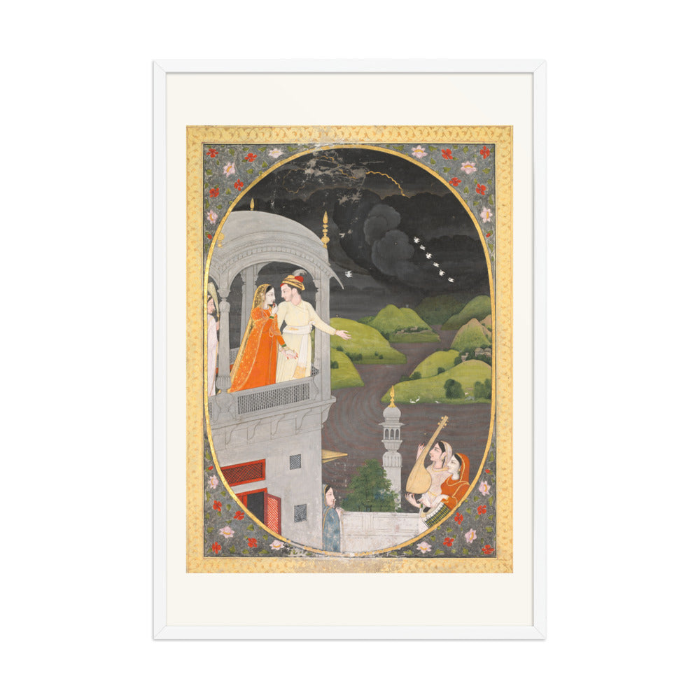 Royal lovers watching rain clouds: The month of Bhadon, from a Barahma — view 9