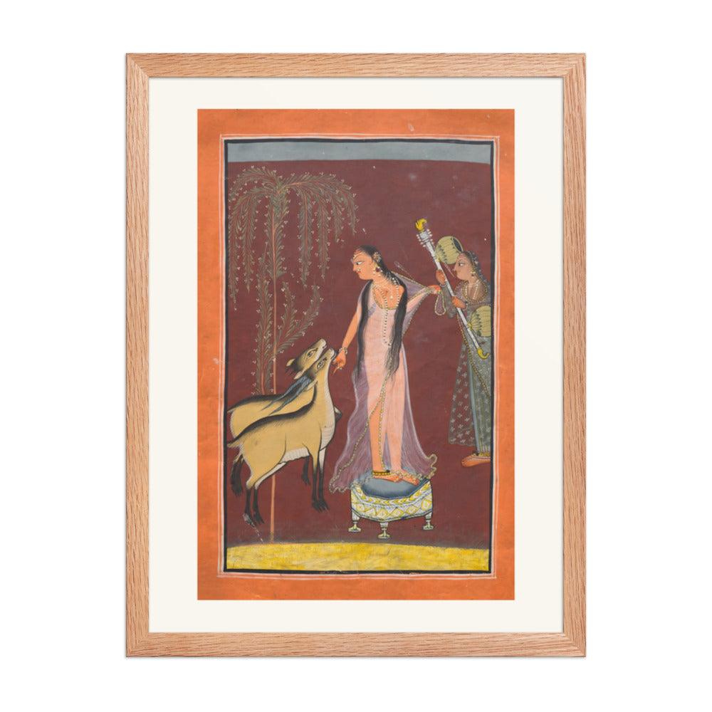 Heroine with attendant and a pair of deer — view 2