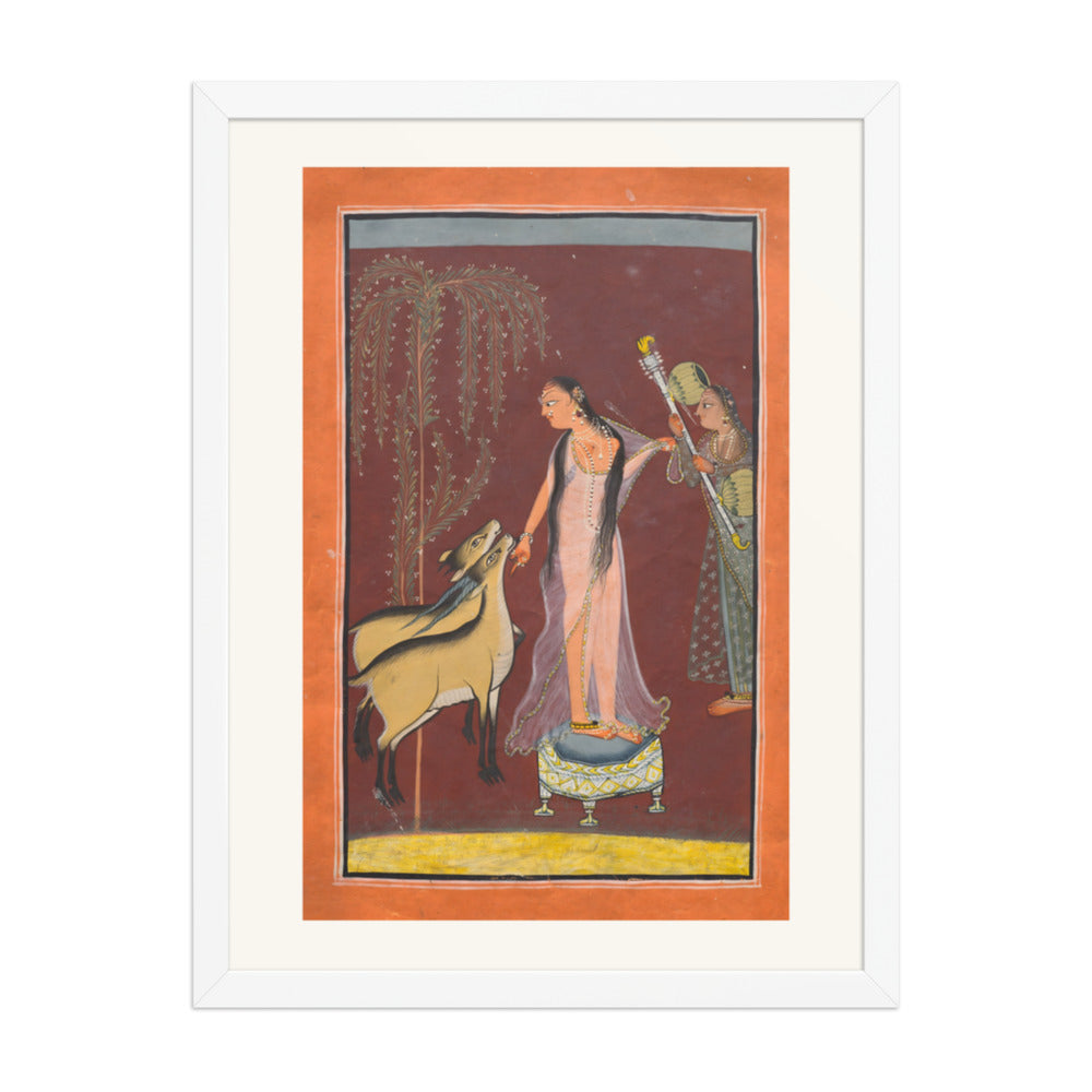 Heroine with attendant and a pair of deer — view 3