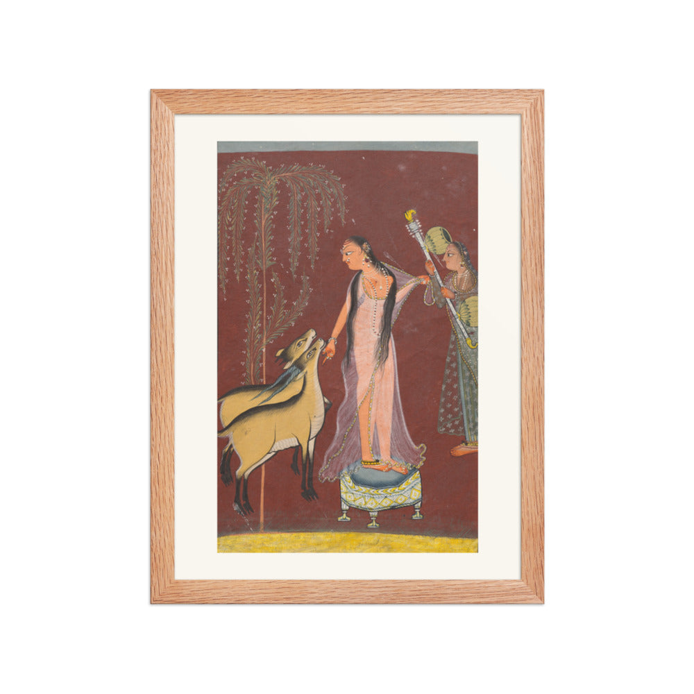 Heroine with attendant and a pair of deer — view 2
