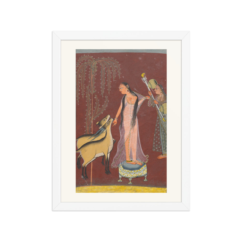 Heroine with attendant and a pair of deer — view 3