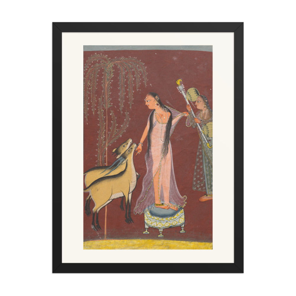 Heroine with attendant and a pair of deer — view 4