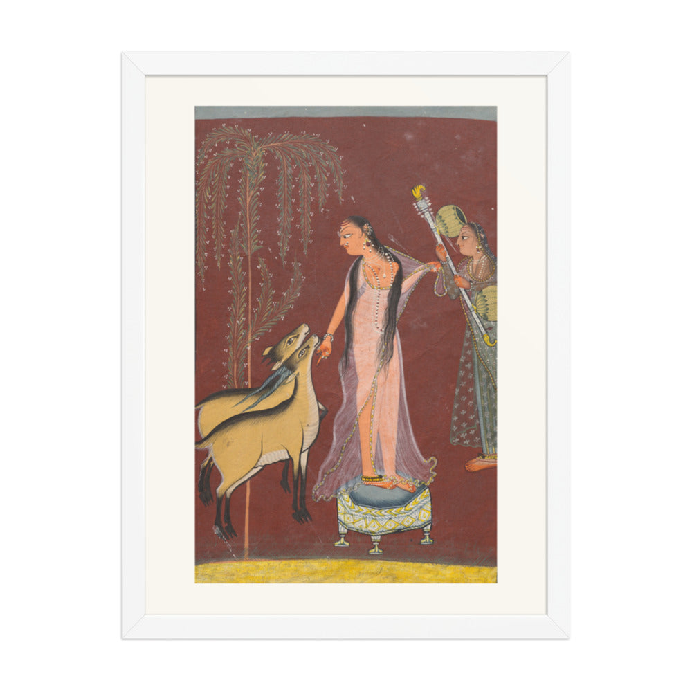 Heroine with attendant and a pair of deer — view 6
