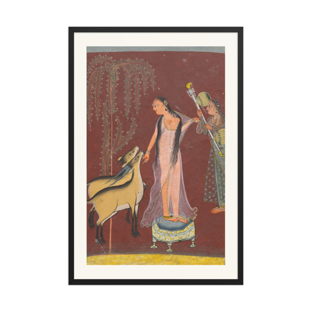 Heroine with attendant and a pair of deer — view 7
