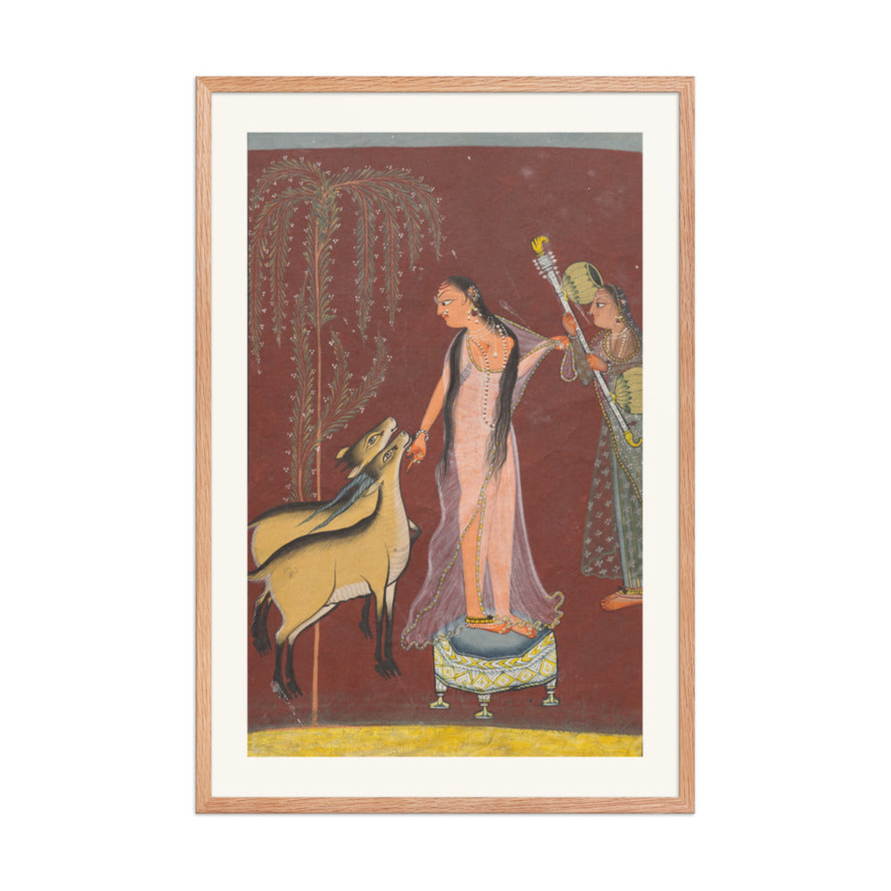 Heroine with attendant and a pair of deer — view 8