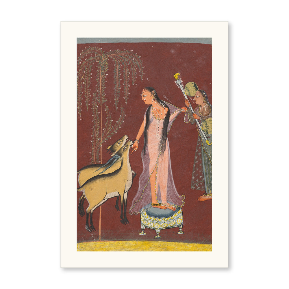 Heroine with attendant and a pair of deer — view 10