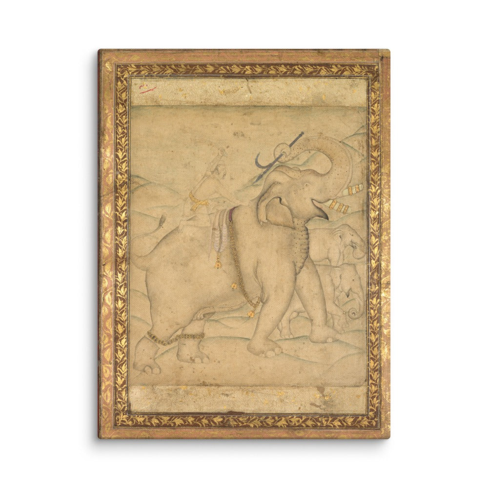 Portrait of Emperor Jahangir Riding an Elephant — view 13