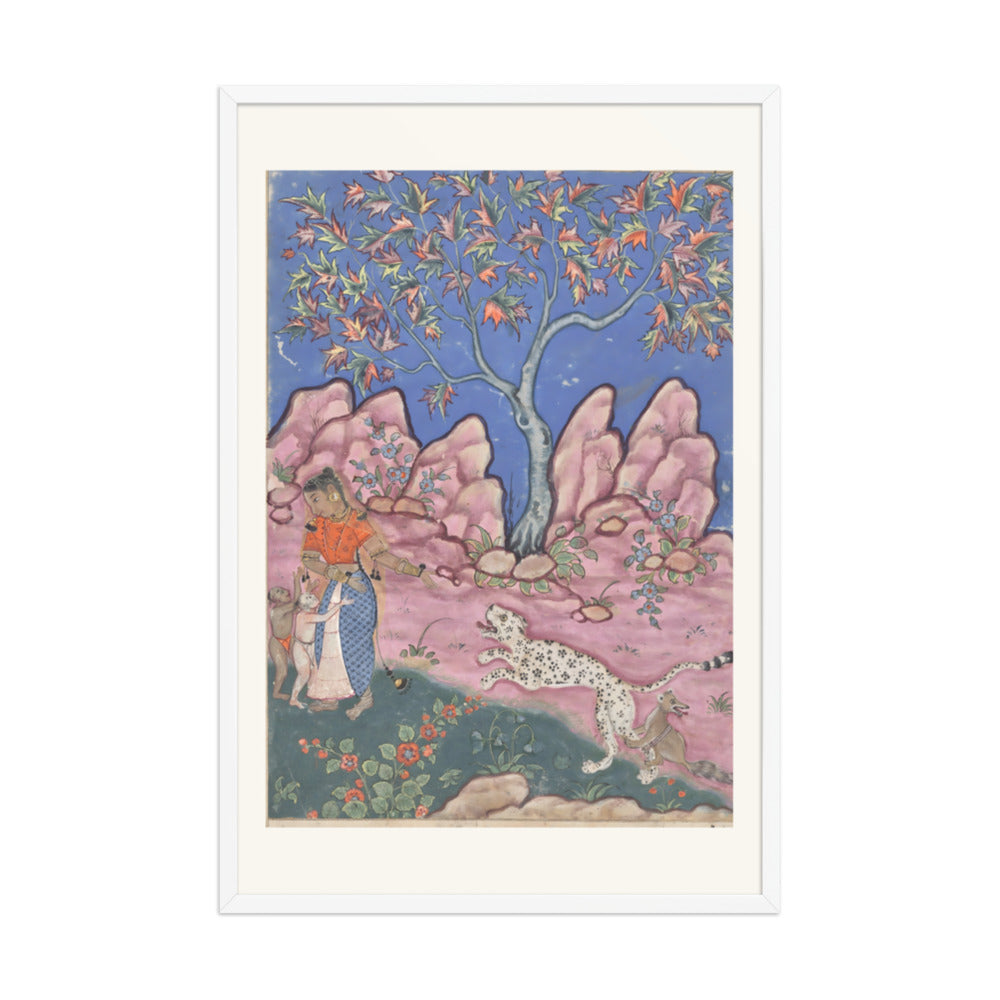 The woman conversing with her children, as the leopard returns, egged — view 9