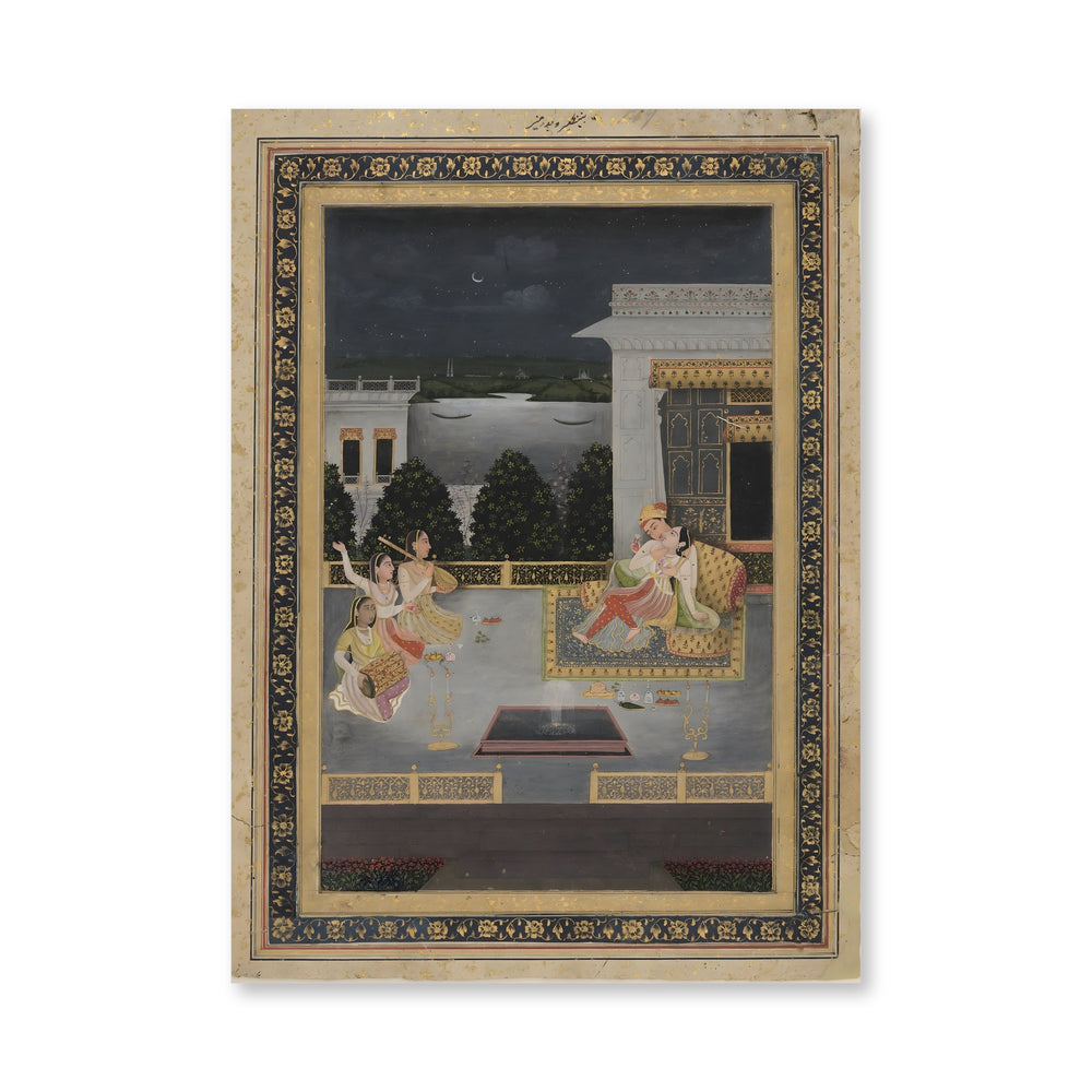 Lovers on a terrace with three musicians — view 4