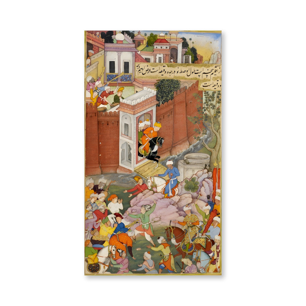 Babur rides into Samarkand — view 4