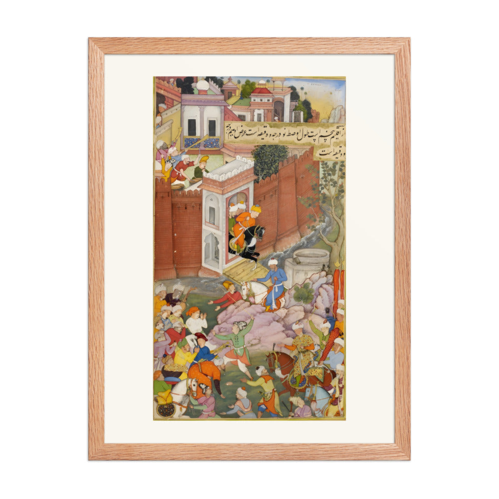 Babur rides into Samarkand — view 2