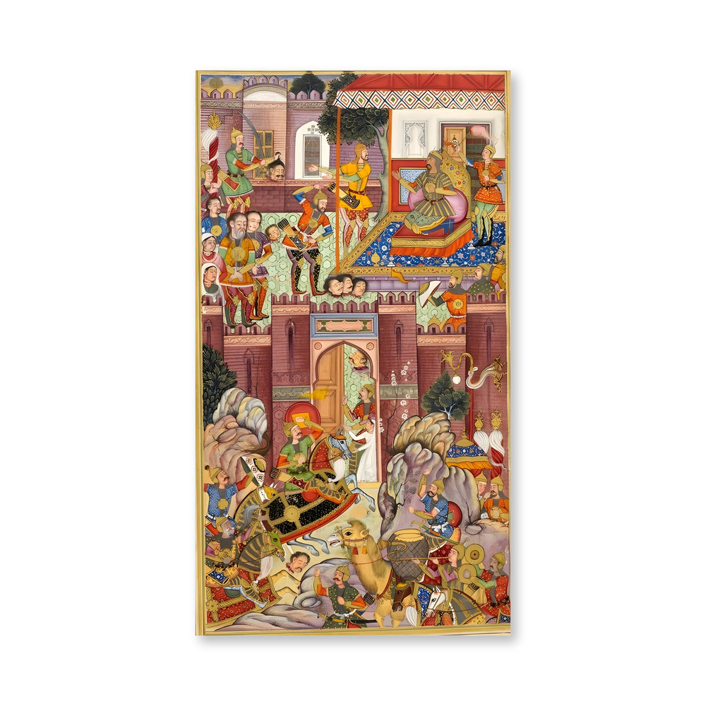 Babur having prisoners brought before him after his army had taken — view 4