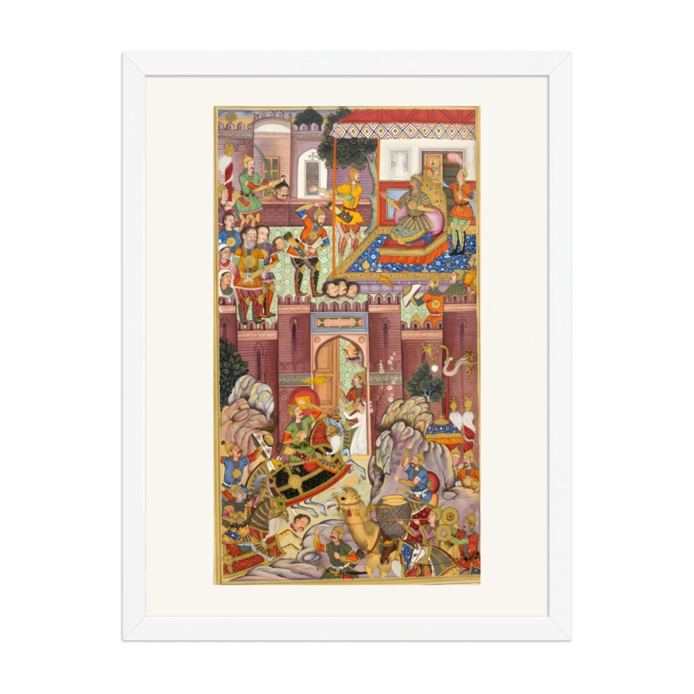 Babur having prisoners brought before him after his army had taken — view 3