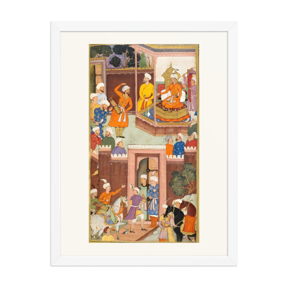 Babur receiving ‘Alidust Tagha’i at Fort Marghinan (1498) — view 3