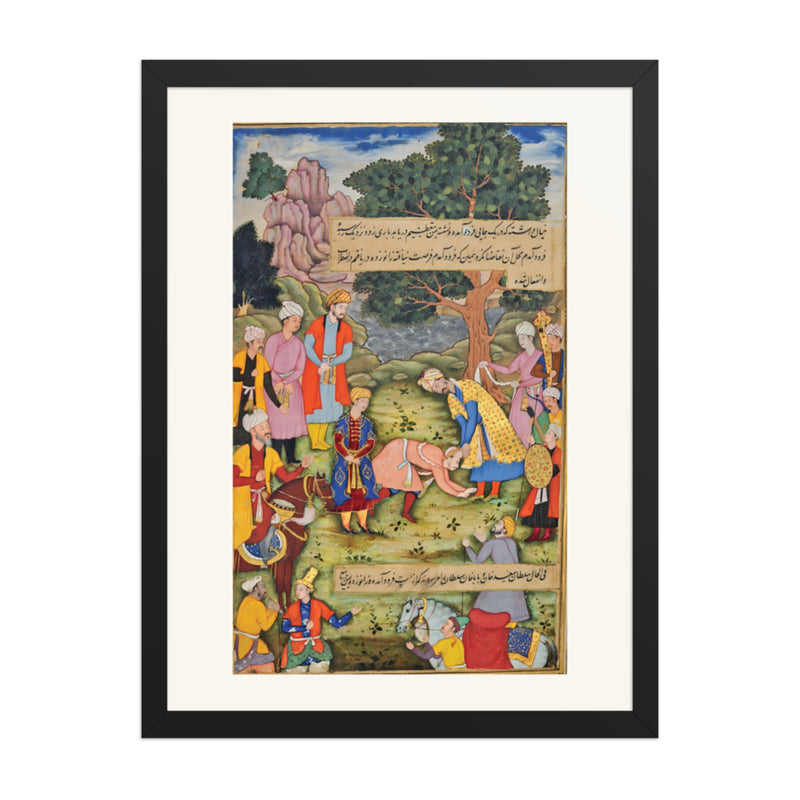 The Younger Khan, Alasha, the Slayer, paying homage to Babur near