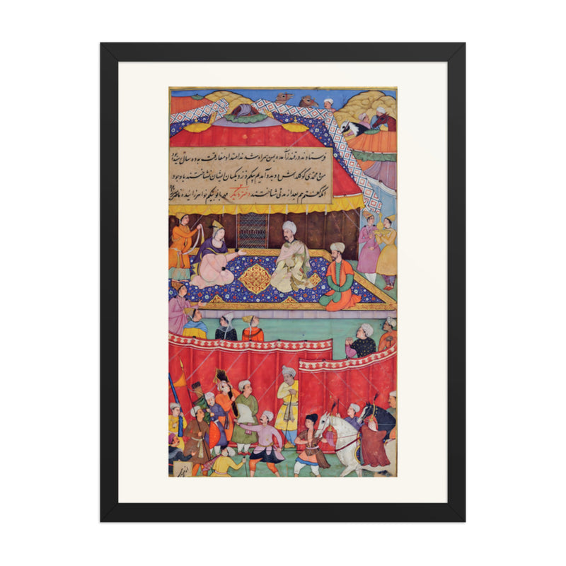 Babur meets Khanzada Begam and other ladies at Qunduz, in January
