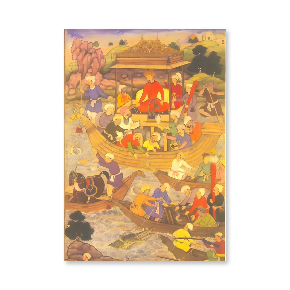 Babur Crossing the River Son — view 4