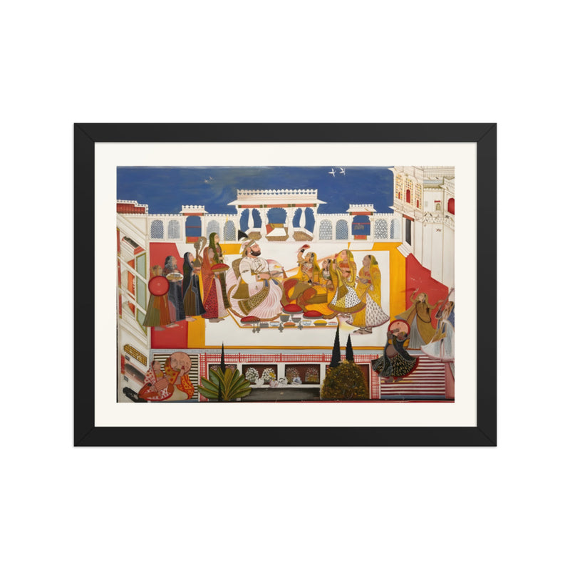 Rawat Gokal Das Celebrating Holi with His Consorts