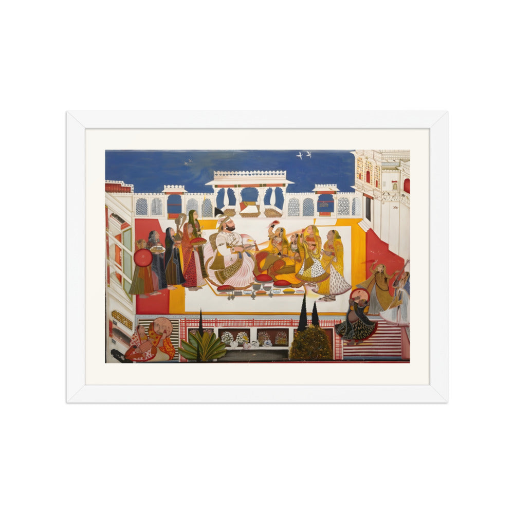 Rawat Gokal Das Celebrating Holi with His Consorts — view 3