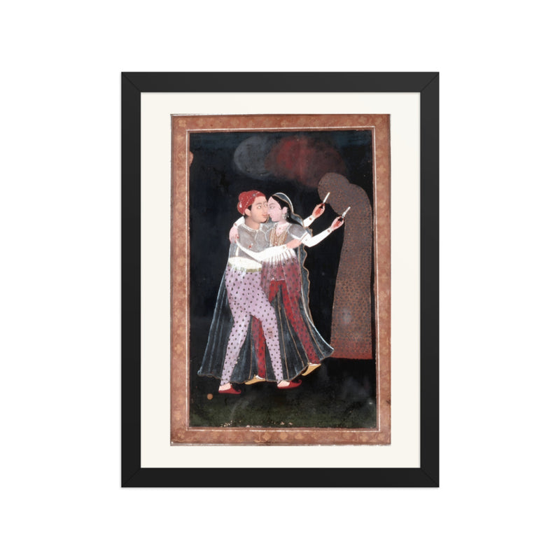 Embracing Lovers with Sparklers