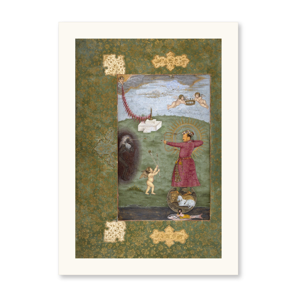 Jahangir Shooting Poverty, Standing on a Globe — view 10