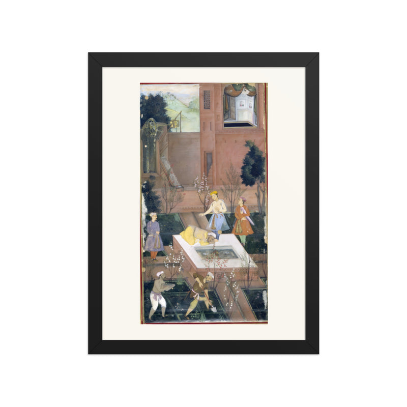 A Garden Scene with a Man Kissing the Prince's Feet