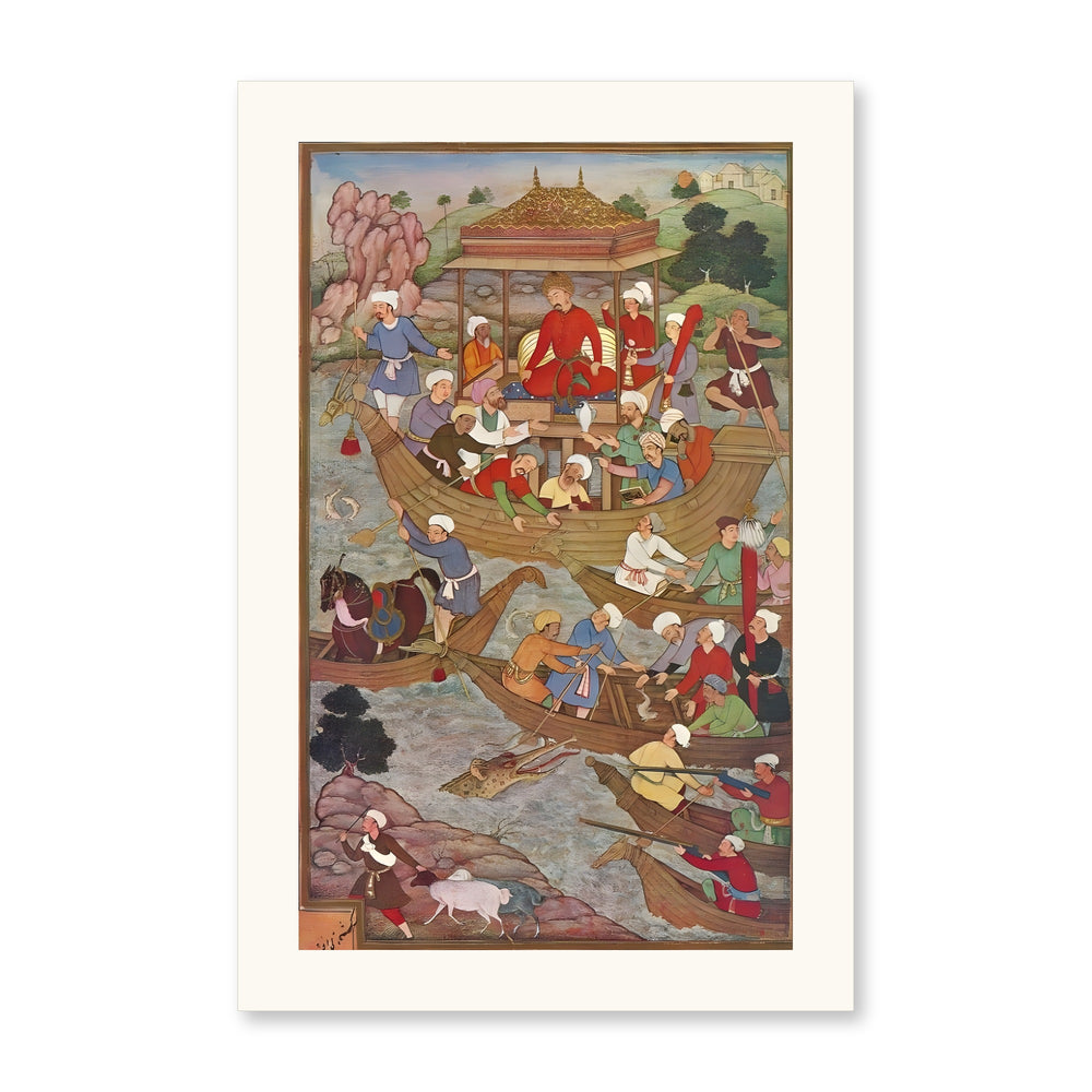 Babur Crossing the River Son — view 4