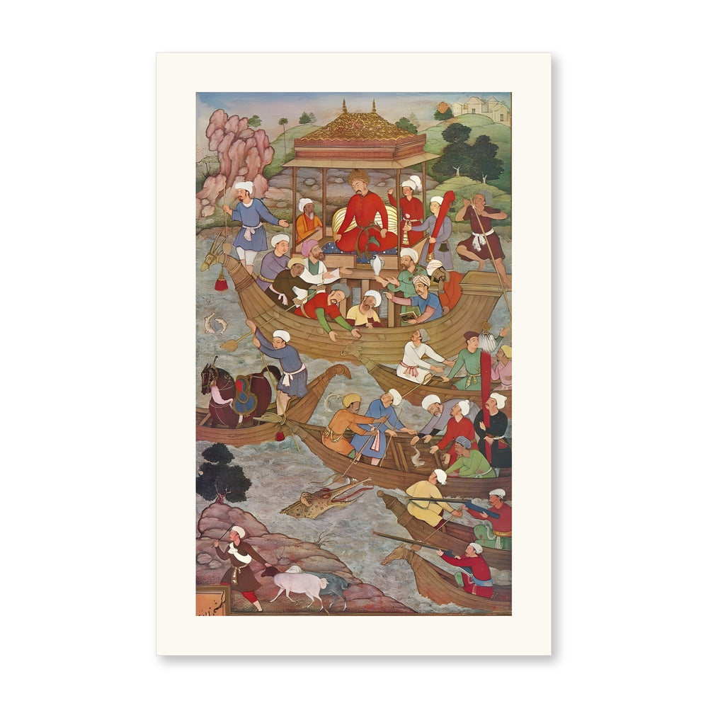 Babur Crossing the River Son — view 4
