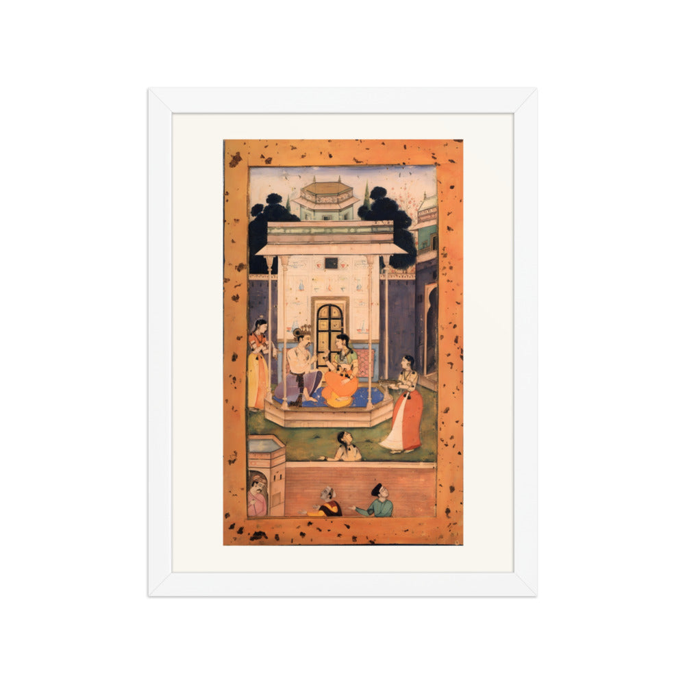 A Royal Couple in a Pavilion with Attendants — view 3