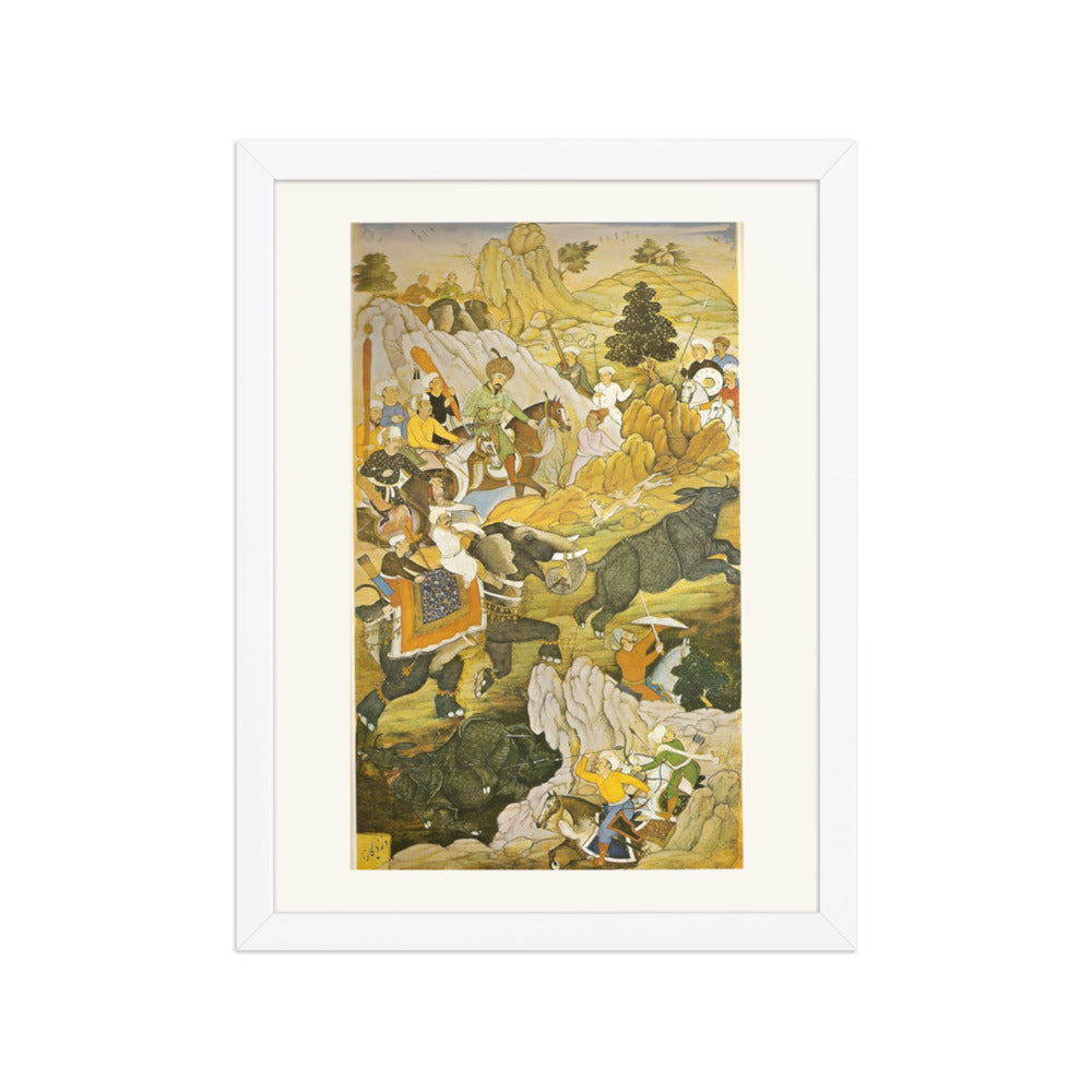Babur Hunting Rhinoceros — view 3
