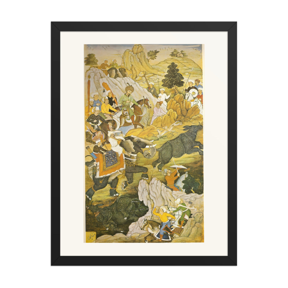 Babur Hunting Rhinoceros — view 4