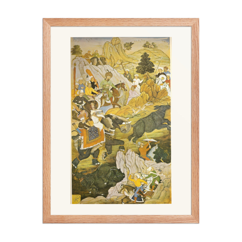 Babur Hunting Rhinoceros — view 5