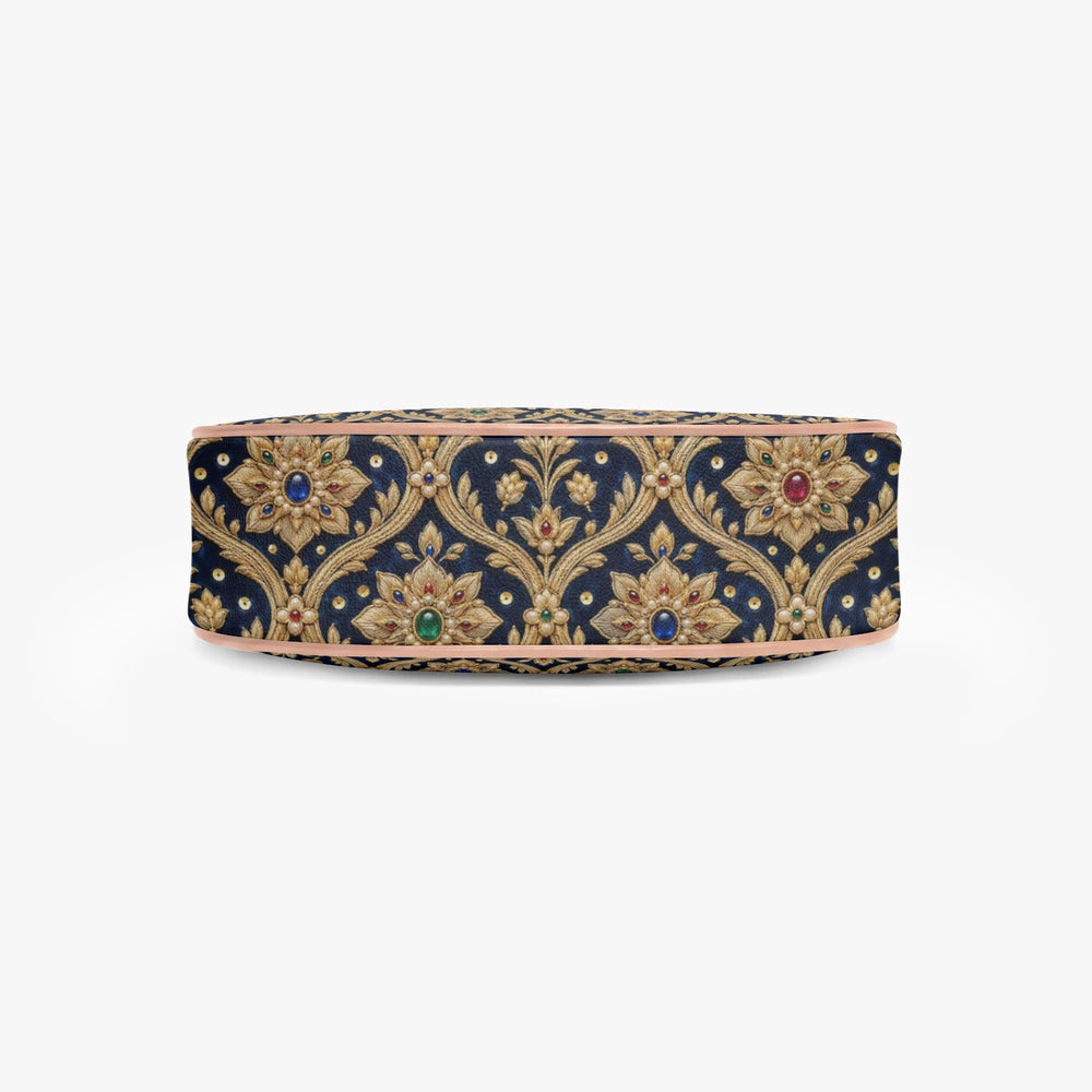 Zardozi Midnight — Navy & Gold Crescent Shoulder Bag — view 8