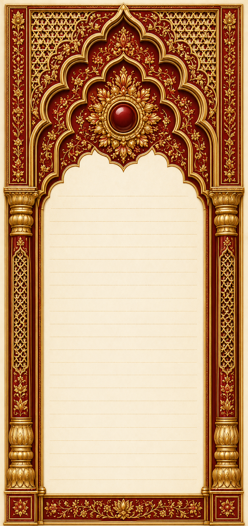 Mughal Jharokha Notepad - Akbar Court Colours — view 17