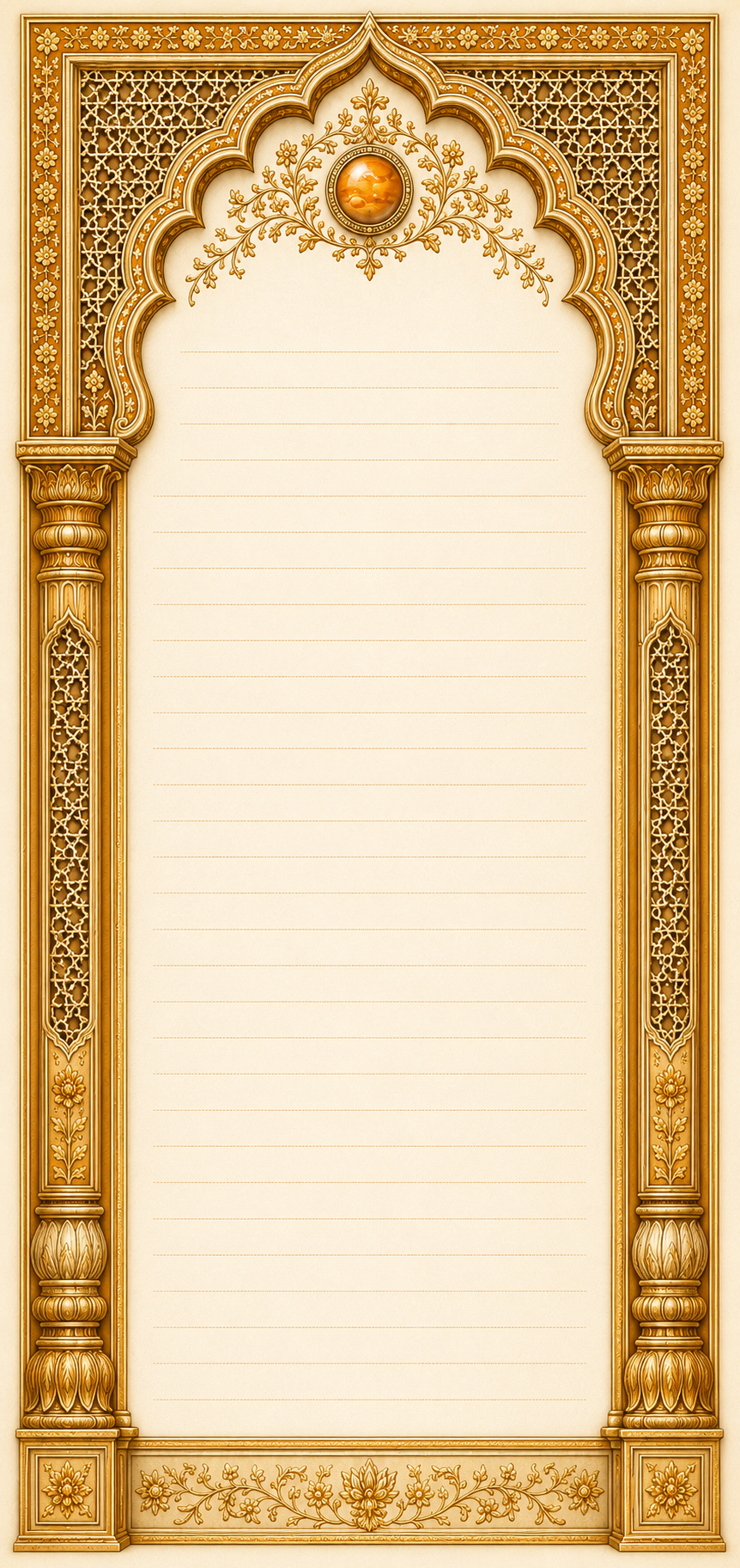 Mughal Jharokha Notepad - Akbar Court Colours — view 19