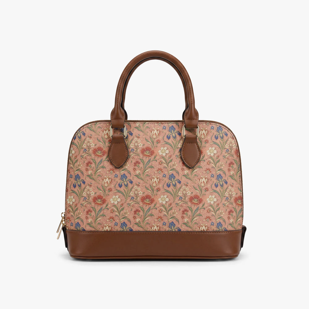 Hashiya Flowers — Apricot Dome Handbag — view 3