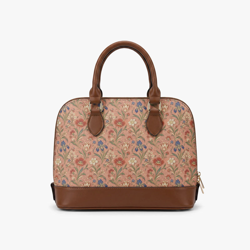 Hashiya Flowers — Apricot Dome Handbag