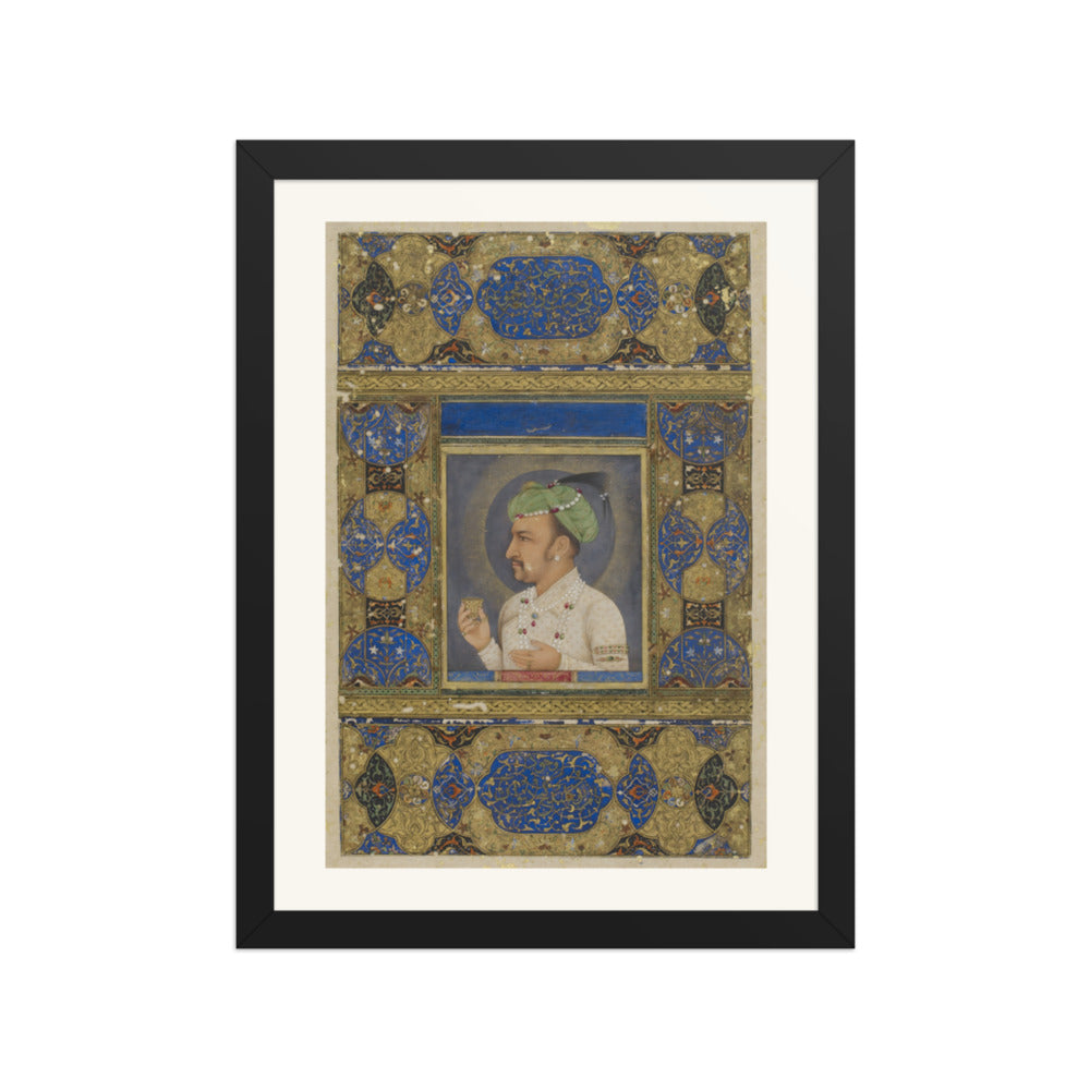 Portrait of the Emperor Jahangir — Restored Mughal Wall Art — view 2