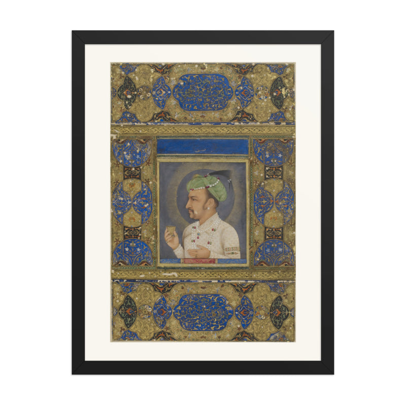 Portrait of the Emperor Jahangir — Restored Mughal Wall Art