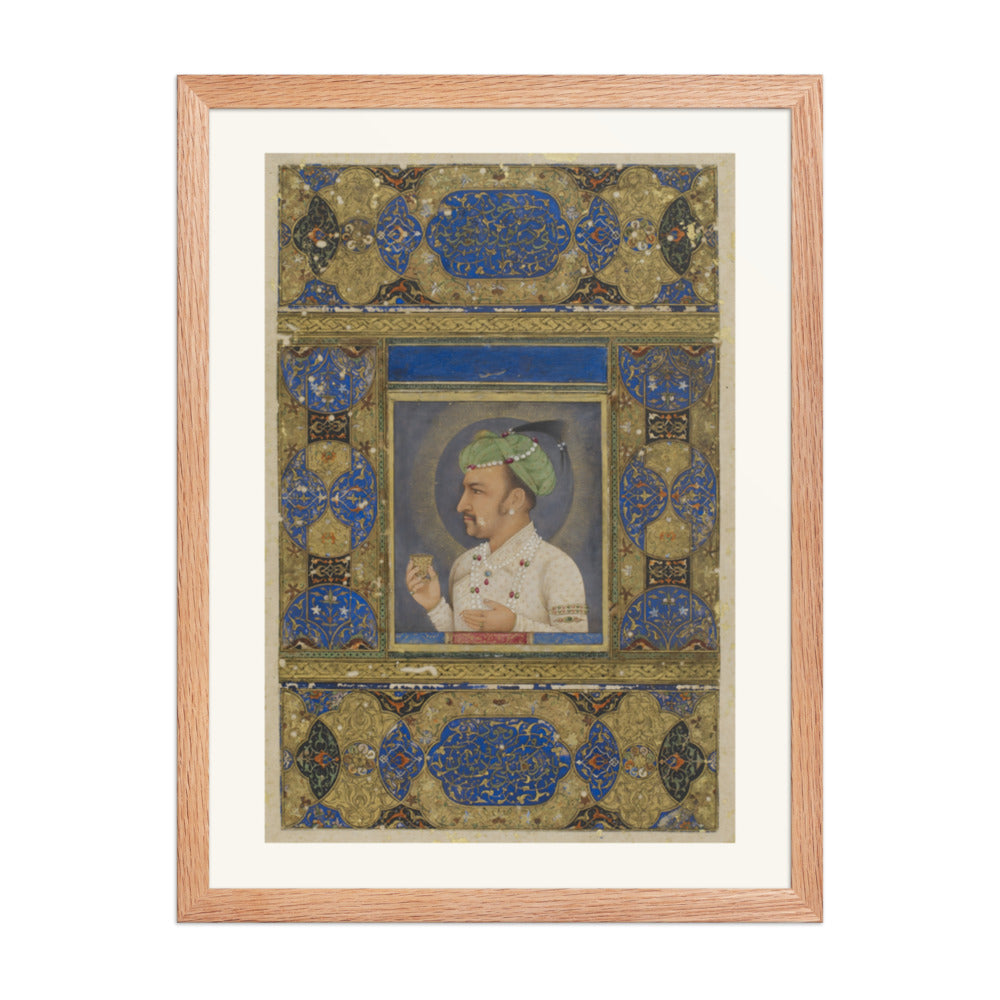 Portrait of the Emperor Jahangir — Restored Mughal Wall Art — view 3
