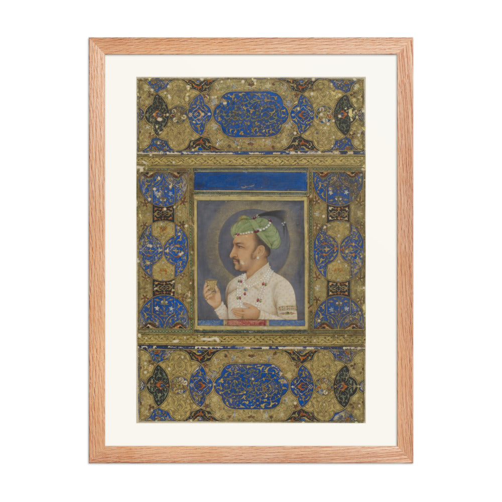 Portrait of the Emperor Jahangir — Restored Mughal Wall Art — view 3