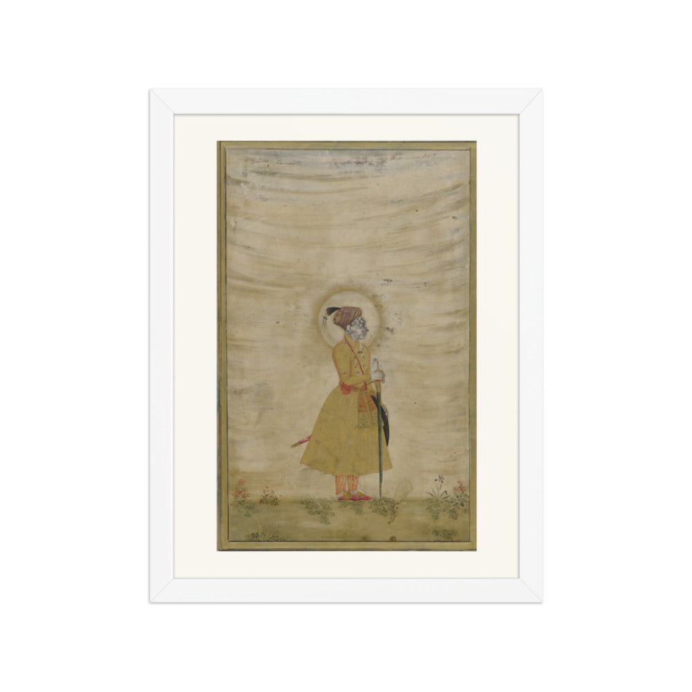 Portrait of a Mughal Emperor — Restored Mughal Wall Art — view 6